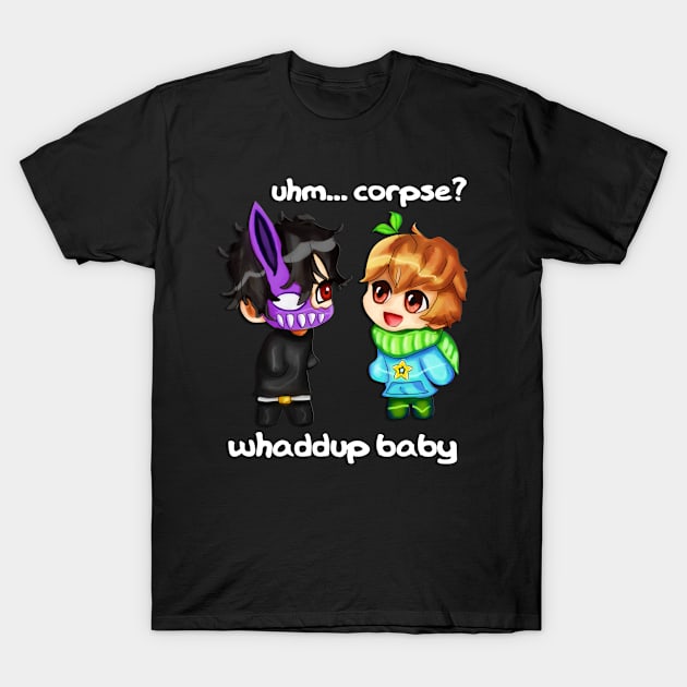 Corpse Husband and Sykkuno Chibi T-Shirt by arteewiss